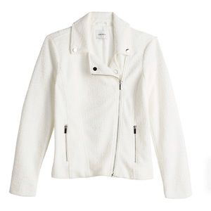 Women’s Nine West Textured Knit Moto Jacket